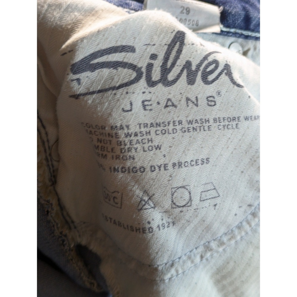Silver Jeans Suki Capri Women Size 29 Bootcut Light Wash Denim Jeans‎ Med Wash - Picture 10 of 11